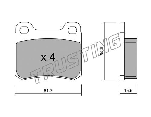 

Тормозные колодки TRUSTING дисковые 0941