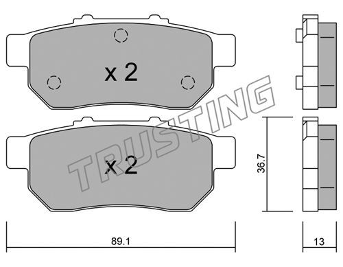 

Тормозные колодки TRUSTING дисковые 1790