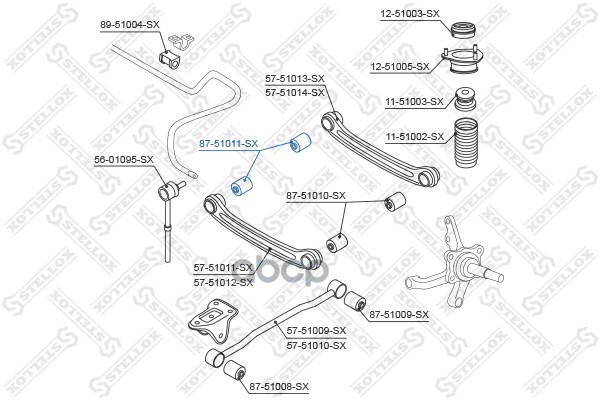 

Сайлентблок Stellox 8751011SX