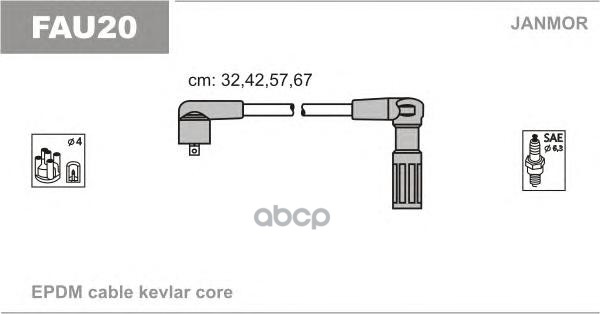 фото Комплект проводов зажигания janmor fau20