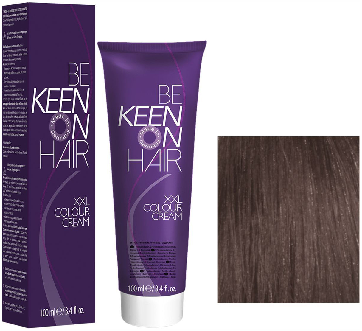 Крем-краска для волос Keen Color Cream 7.1 Mittelblond Asch 100 мл крем краска keen xxl 4 7
