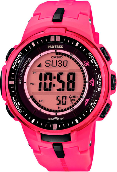 фото Наручные часы электронные мужские casio pro trek prw-3000-4b