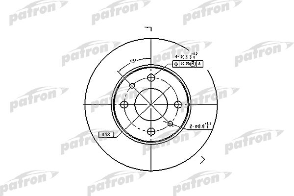 фото Тормозной диск patron pbd1745