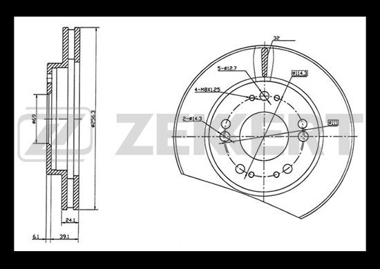 фото Тормозной диск zekkert bs-5710