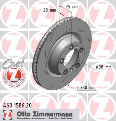 фото Тормозной диск zimmermann 460.1586.20