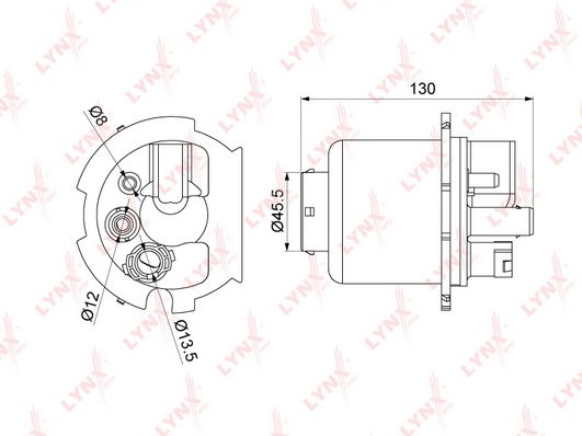 фото Топливный фильтр lynxauto lf-1077m