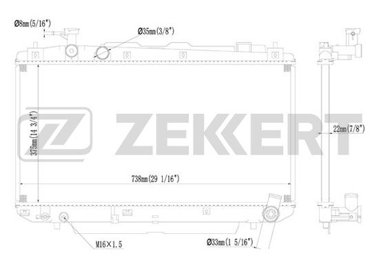 

Радиатор охлаждения двигателя ZEKKERT MK-1151