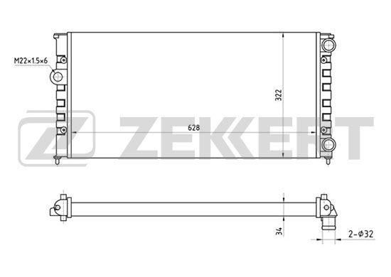 

Радиатор охлаждения двигателя ZEKKERT MK-1036