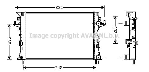 

Радиатор охлаждения двигателя AVA QUALITY COOLING RT2290
