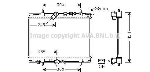 

Радиатор охлаждения двигателя AVA QUALITY COOLING PEA2202