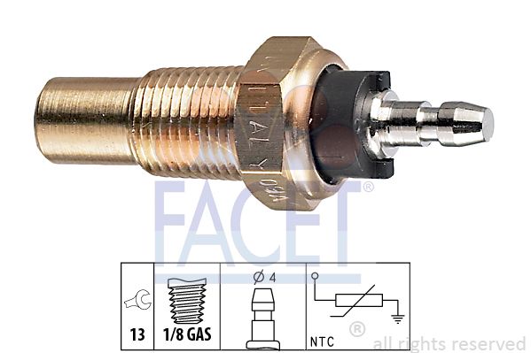 Датчик температуры охлаждающей жидкости FACET 7.3052