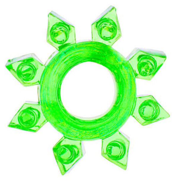 фото Эрекционное кольцо toyfa звезда зеленый