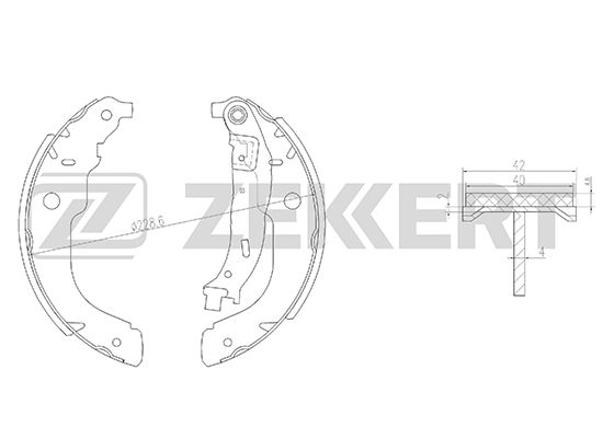 

Комплект тормозных колодок ZEKKERT BK-4139