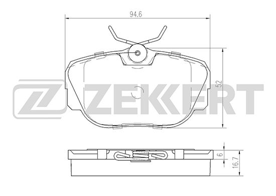 фото Комплект тормозных колодок, дисковый тормоз zekkert bs-2138