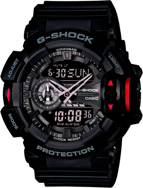 фото Японские наручные часы casio g-shock ga-400-1b с хронографом