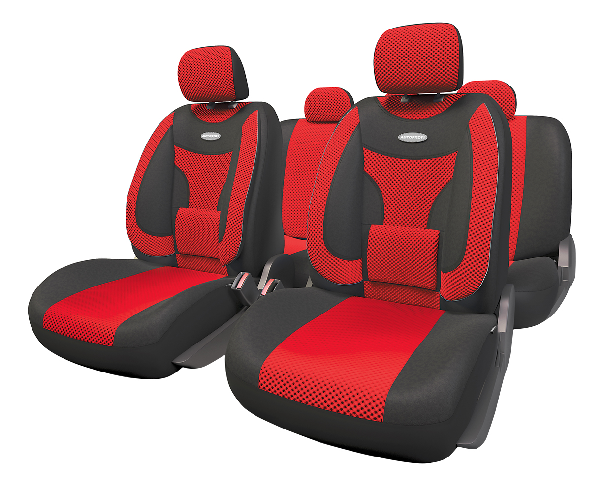 фото Комплект чехлов на сиденья autoprofi extra comfort eco-1105 bk/rd (m)