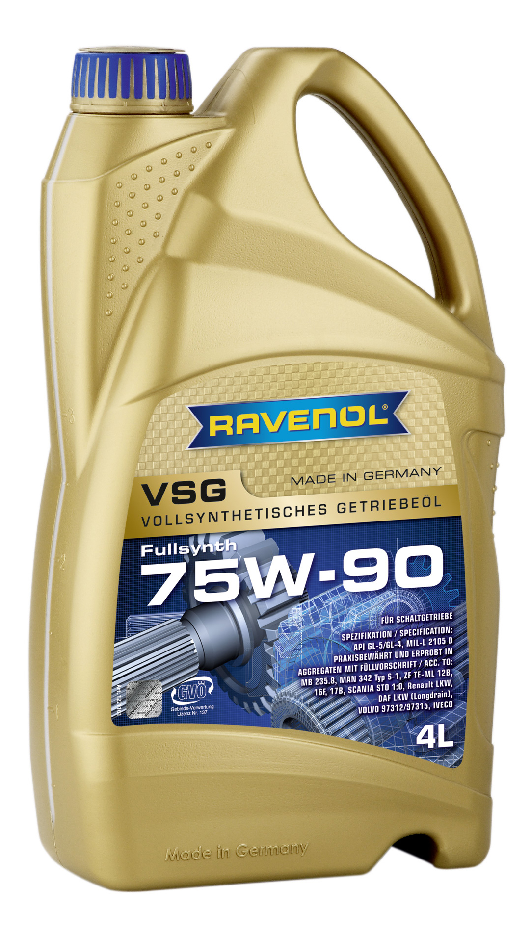 фото Трансмиссионное масло ravenol vsg 75w90 4л 1221101-004