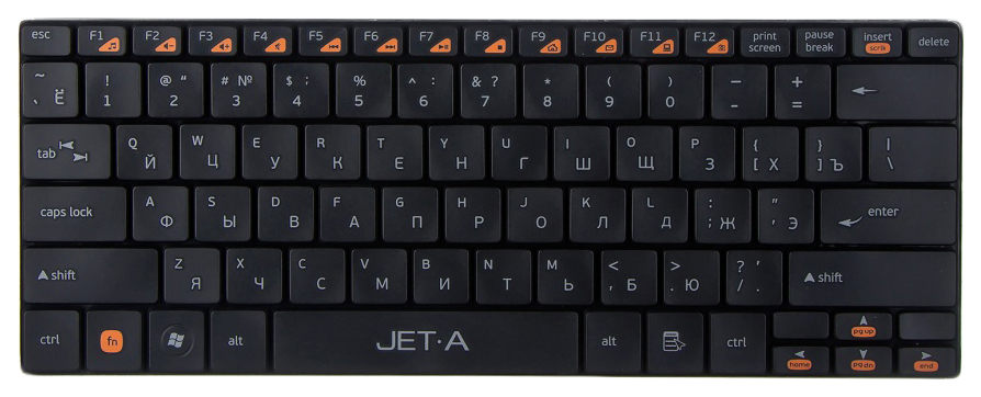 Беспроводная клавиатура Jet.A SlimLine K7 W Black