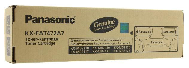 

Картридж для лазерного принтера Panasonic KX-FAT472A7, черный, оригинал, kX-FAT472A7