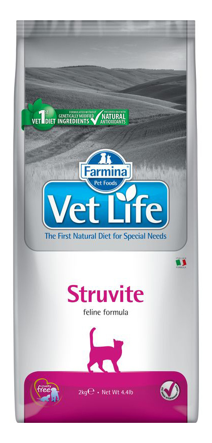 фото Сухой корм для кошек farmina vet life struvite, при мкб, курица, 2кг