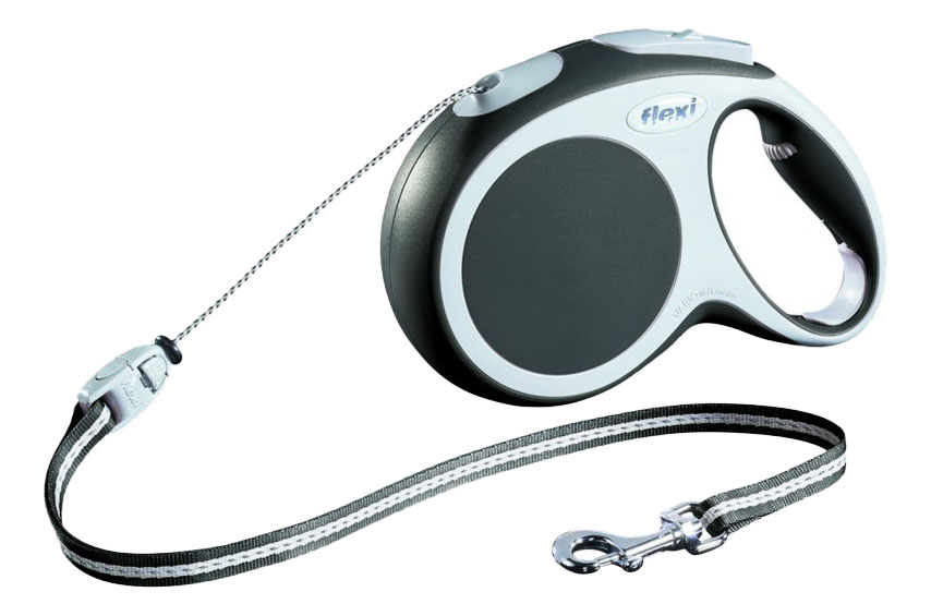 

Поводок-рулетка flexi VARIO S ,до 12 кг, трос 5 м, антрацит, Vario