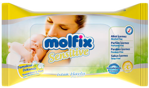 фото Влажные салфетки molfix sensitive, 40 шт.