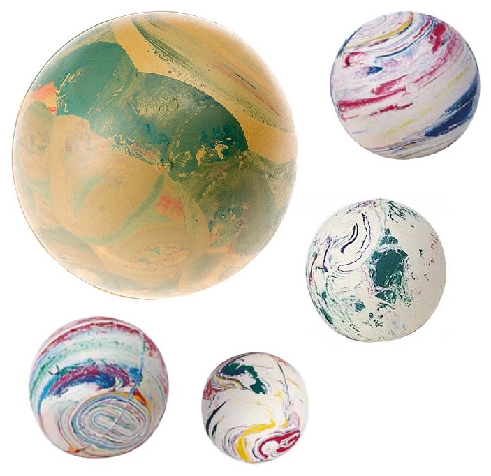 фото Апорт для собак ferplast мяч резиновый жесткий, разноцветный, длина 5 см