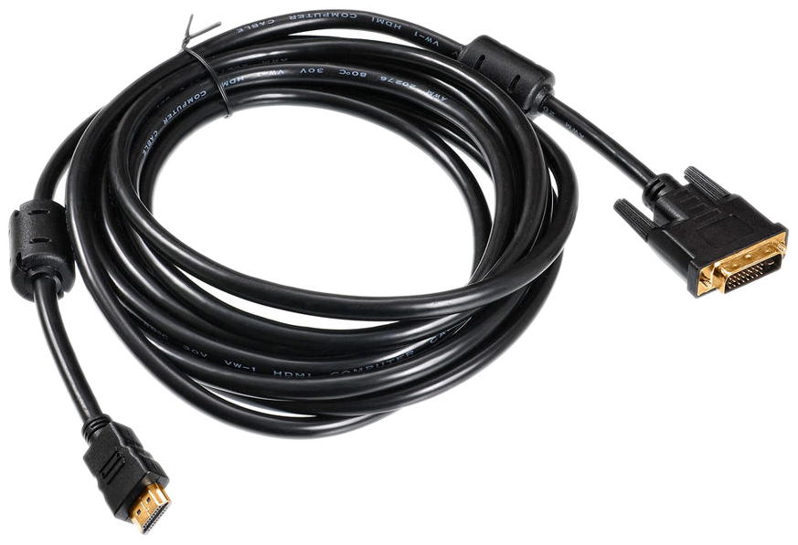 фото Кабель ningbo hdmi-dvi, m-m 5м black