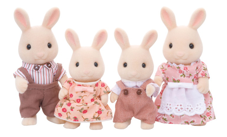 Игровой набор Sylvanian Families Семья Молочных Кроликов набор sylvanian families семья шоколадных кроликов 2063