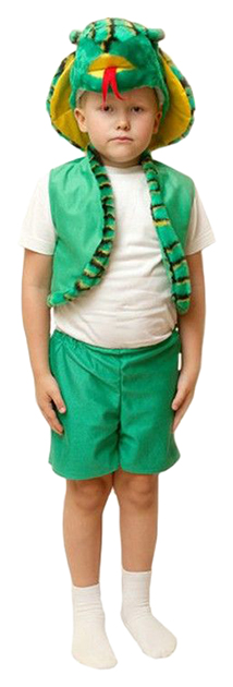 фото Карнавальный костюм бока змея, цв. зеленый р.104