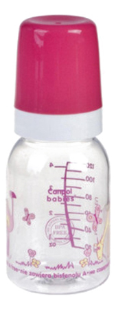 фото Детская бутылочка canpol babies с силиконовой соской 120 мл розовая