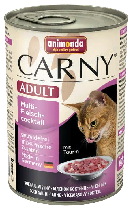 

Консервы для кошек Animonda Carny Adult, мясной коктейль, 6шт по 400г, Carny Adult