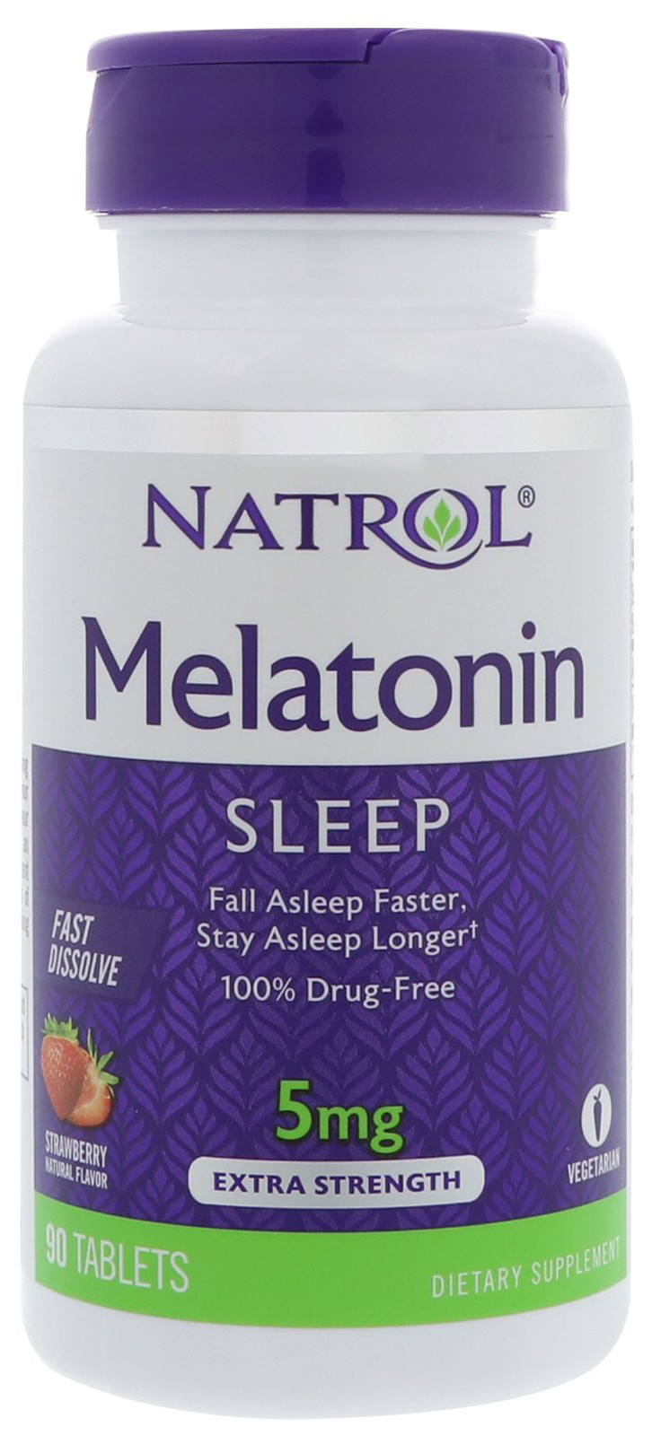 Добавка для сна Natrol Melatonin 90 табл. клубника  - купить