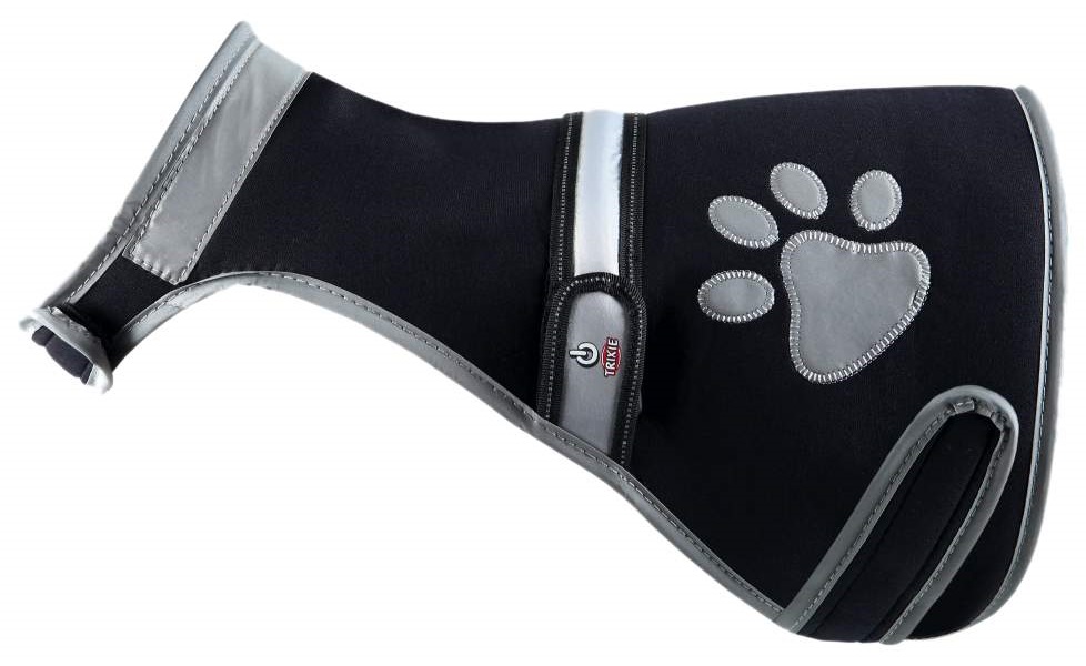 

Попона для собак TRIXIE размер L унисекс, черный, длина спины 80 см, Safety Vest