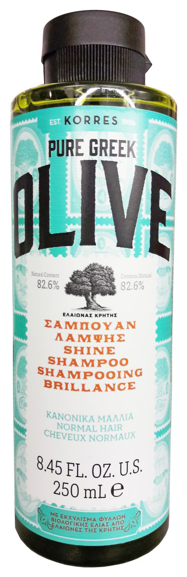фото Шампунь korres pure greek olive shine shampoo 250 мл