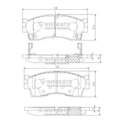 

Тормозные колодки дисковые Nipparts J3600308