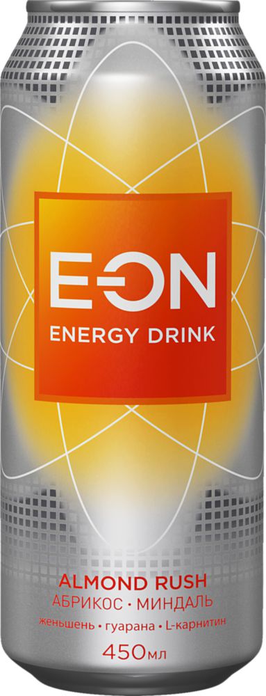 фото Энергетический напиток almond rush e-on energy drink безалкогольный жестяная банка 450 мл