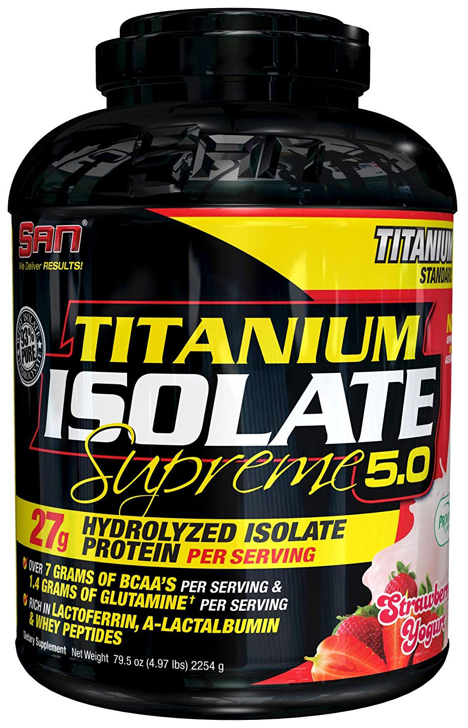 фото Протеин san titanium isolate supreme 2.0, 2270 г, strawberry yoghurt