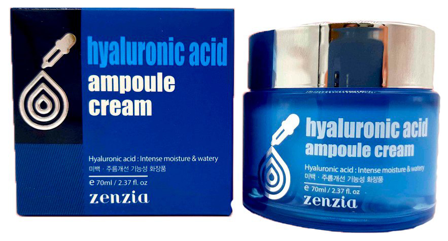 Крем для лица Zenzia Hyaluronic Acid Ampoule Cream С гиалуроновой кислотой 70 мл