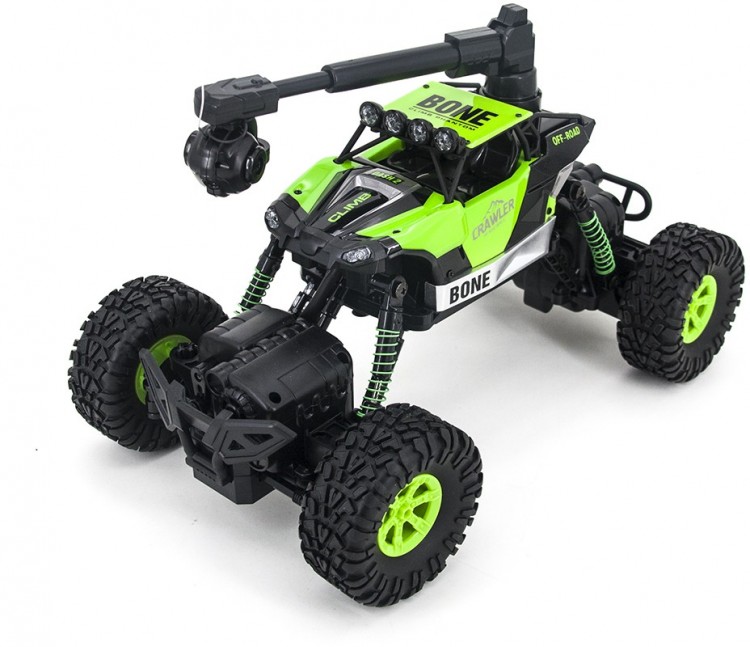 

Машина раллийная 1toy драйв багги на р/у, с камерой, 4wd 1:16 салатовый T11393, Багги