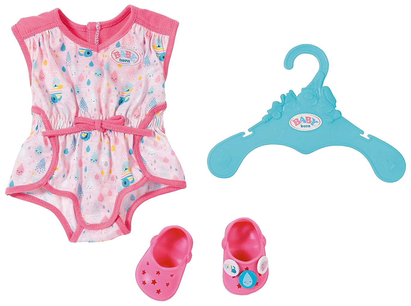 фото Пижамка с обувью и вешалкой для baby born zapf creation