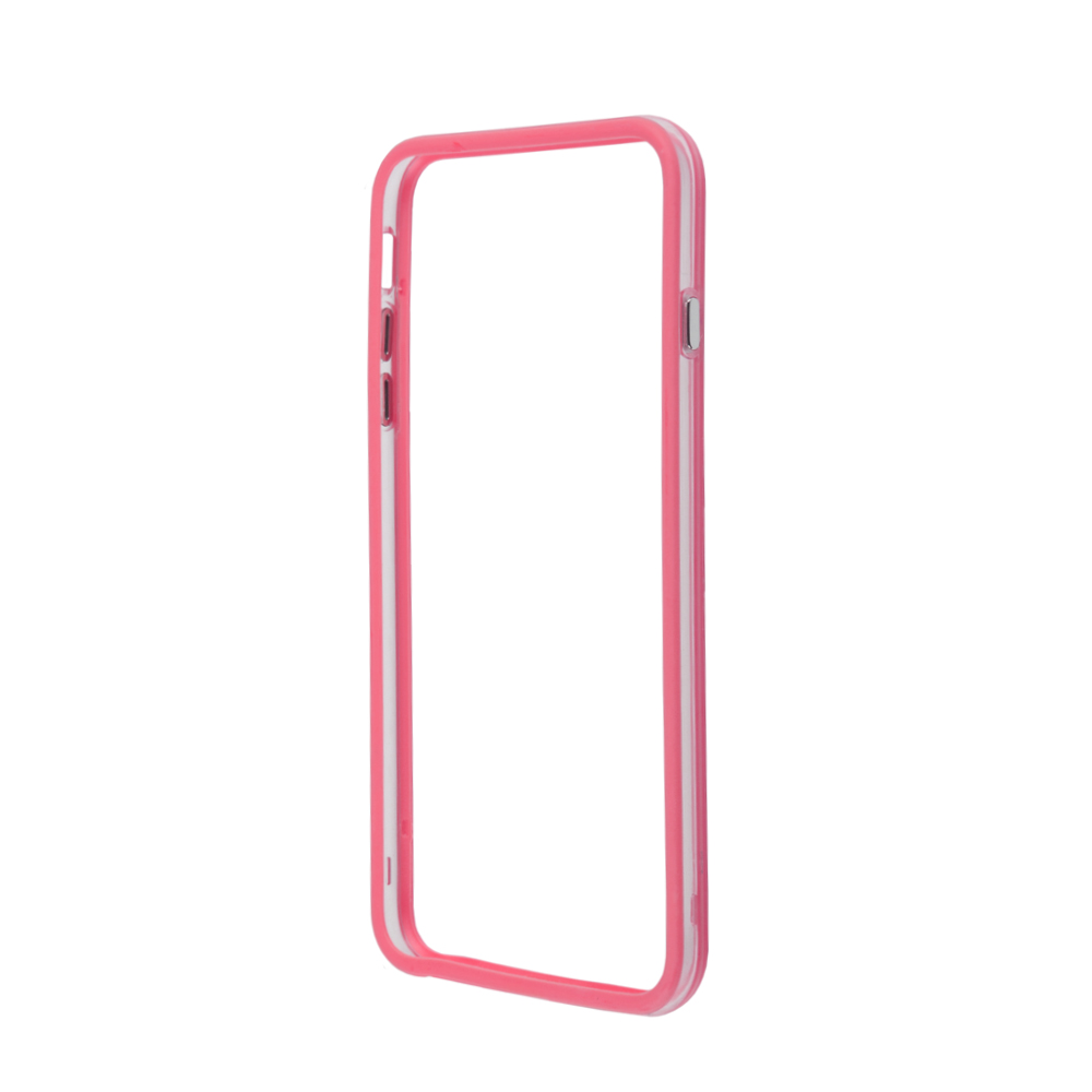фото Чехол/накладка 'lp' bumpers для iphone 6/6s plus (розовый/прозрачный) блистер liberty project