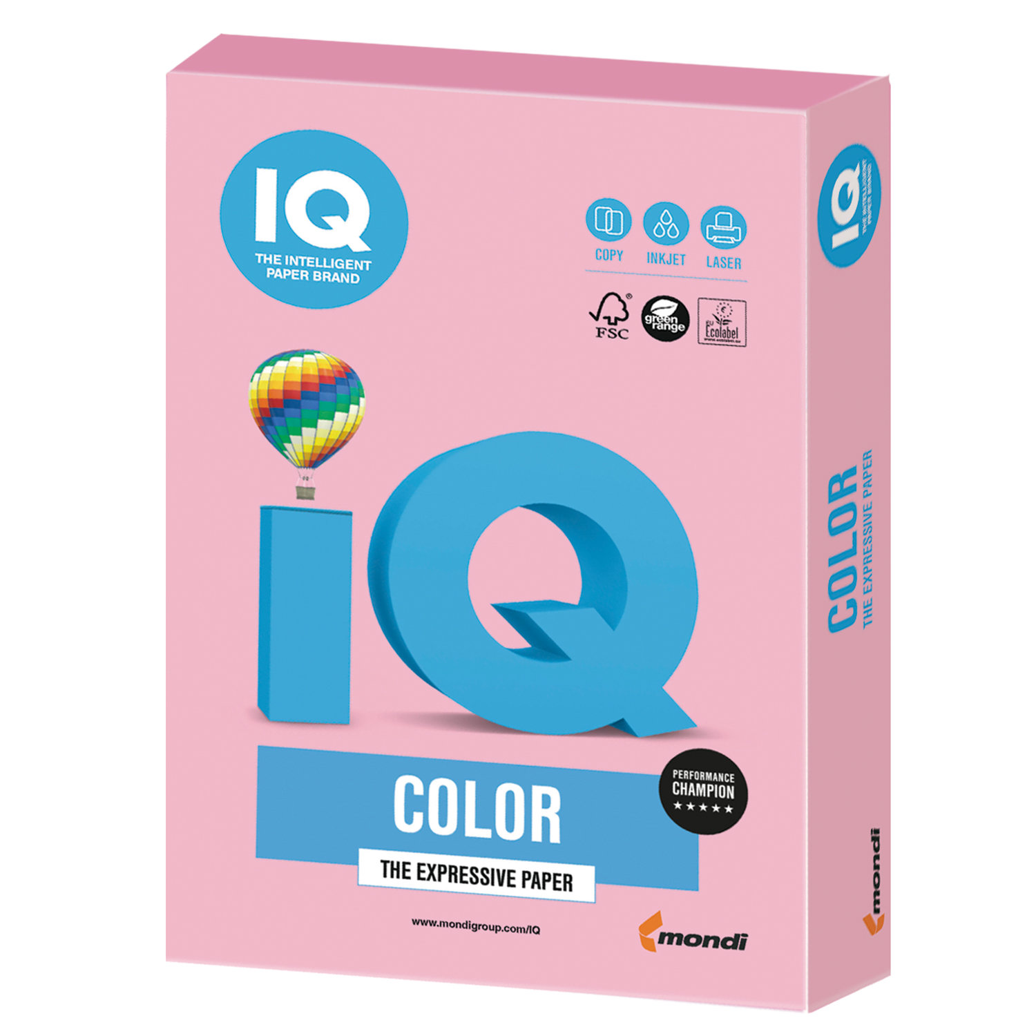 Бумага Mondi IQ COLOR.OPI74.A4160 IQ Color pastel,розовый фламинго,А4,160 г/м2,250л