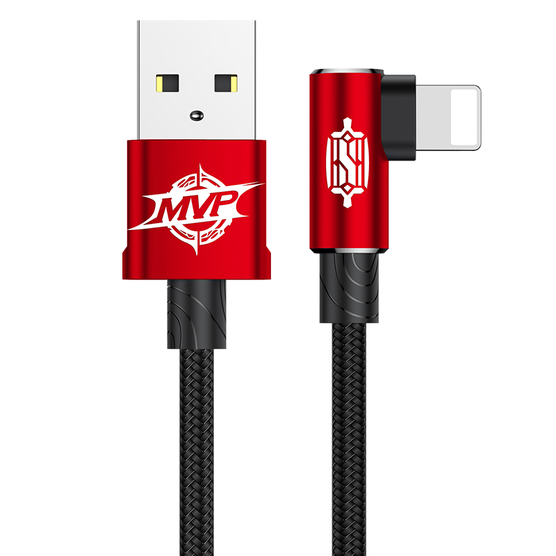 фото Кабель baseus mvp elbow type cable 1m red