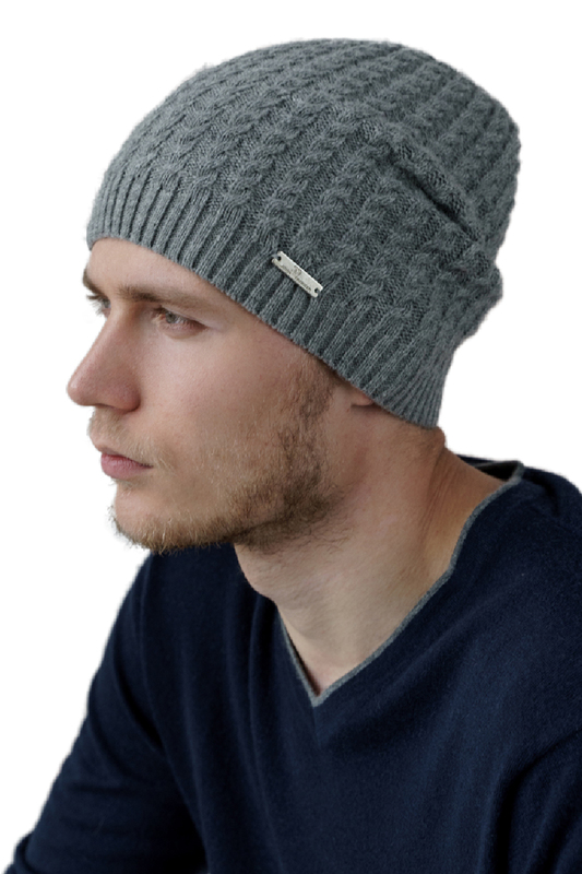 

Шапка бини мужская John Trigger 7.576-06 light grey, Серый, 7.576-06