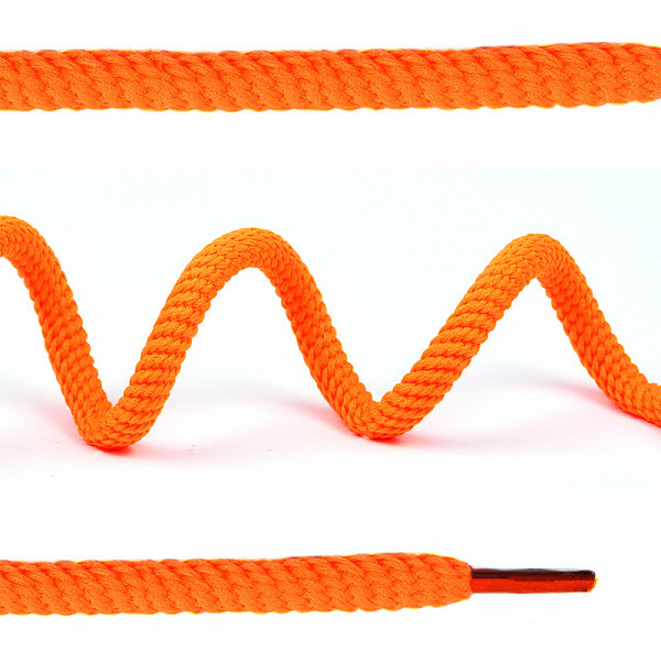 фото Шнурки для обуви tby круглые 5 мм оранжевые 50 штук