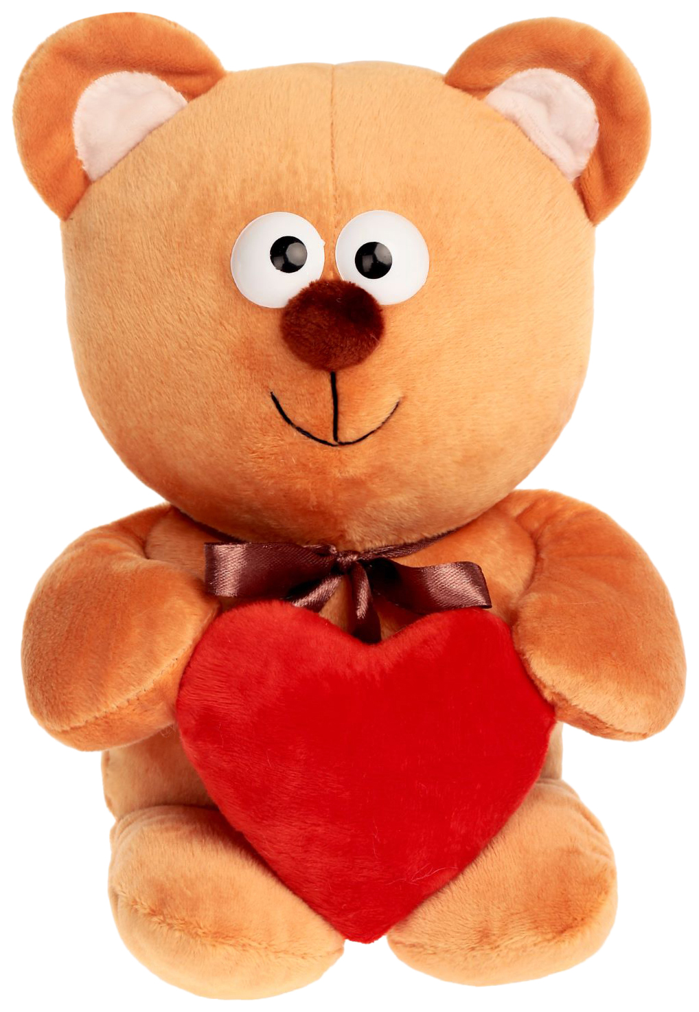 фото Мягкая игрушка "мишутка с сердцем", бежевый, 30 см princess love