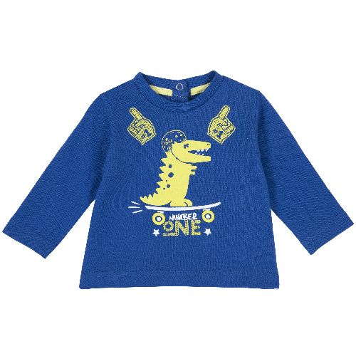 фото Лонгслив chicco number one для мальчиков р.74 цв.синий
