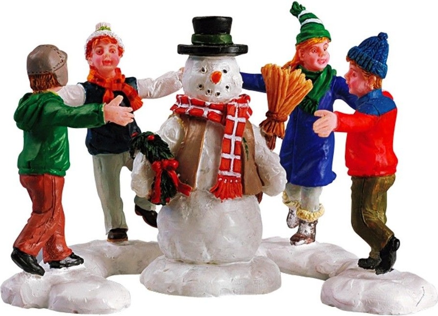 Новогодняя миниатюра Lemax хоровод вокруг снеговика 52112 3 шт.
