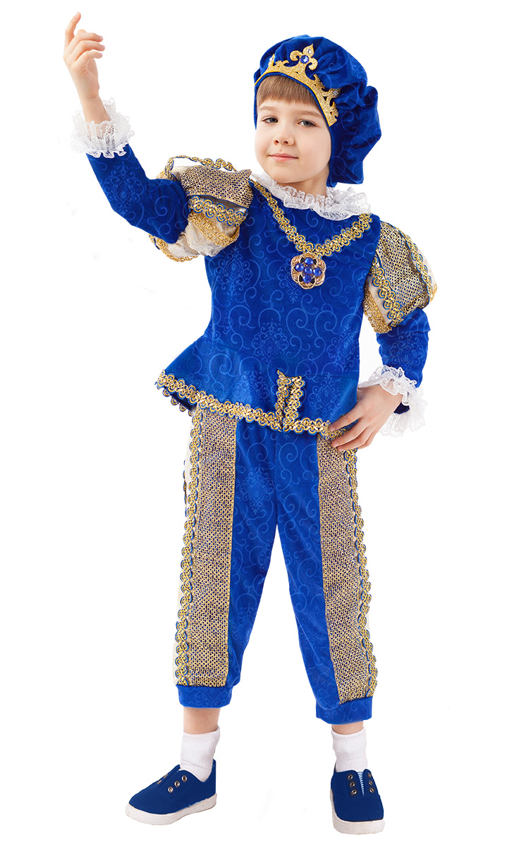 Купить 2089, Карнавальный костюм Батик Принц, цв. синий р.110,